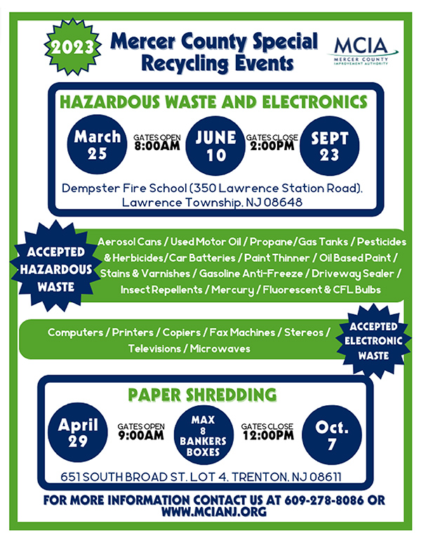 Ewing New Jersey Additional Recycling Events