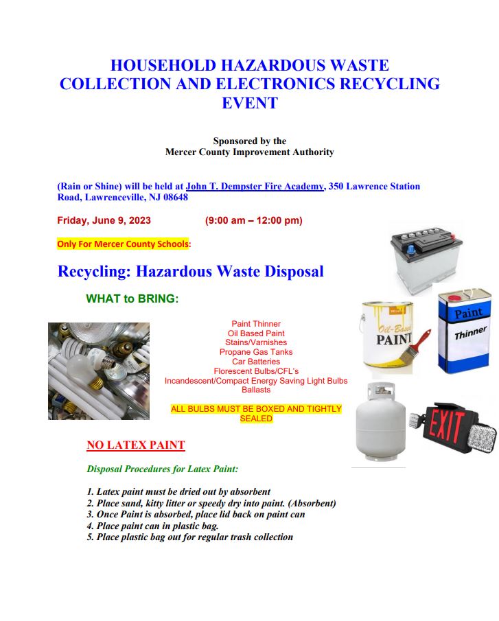 Ewing New Jersey Special Hazardous Waste Collection And Electronics