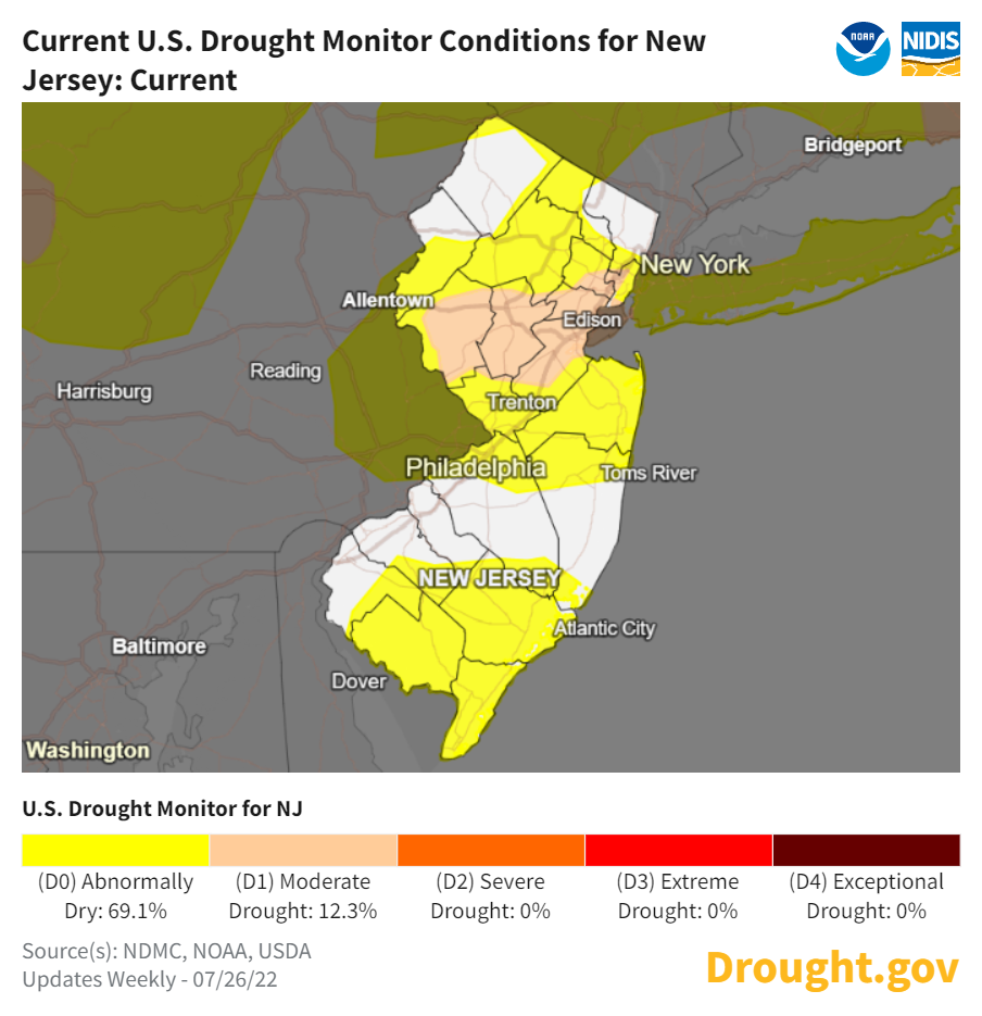 NJ Drought Map
